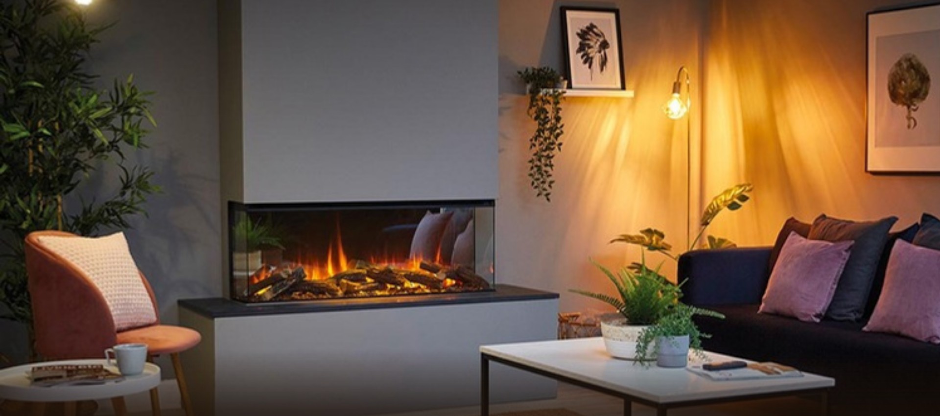 Cheminée électrique British Fires en ambiance