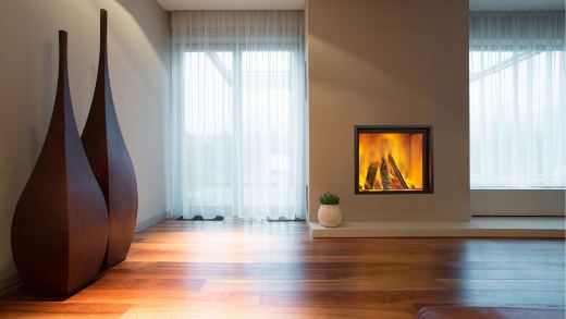 Foyer bois ARGENTO 900 V MDesign